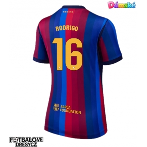 Barcelona Rodri Hernandez #16 Dámské Domácí Dres 2026-27 Krátký Rukáv